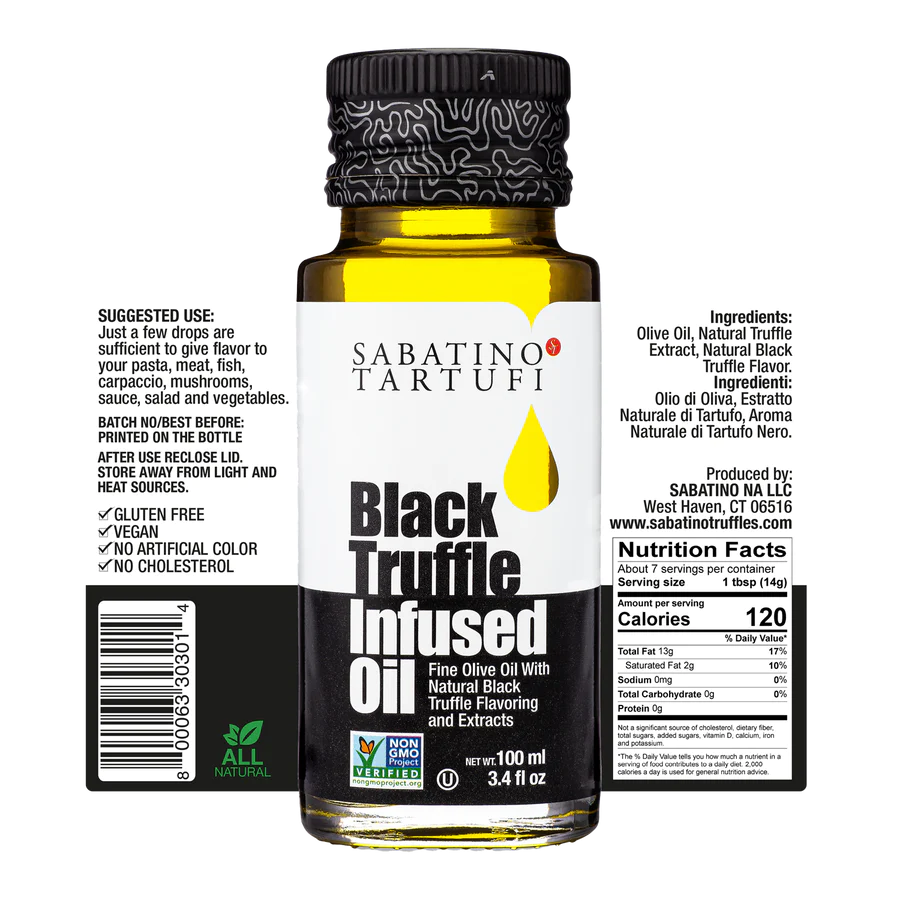 Black Truffle Infused Oil - 3.4 FL OZ Black Truffle Infused Oil
