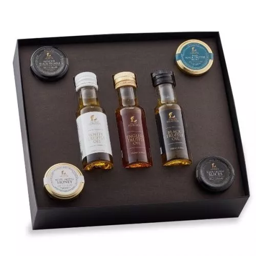 Comprar cesta regalo completa con aceite de trufa y jamón Comprar cesta regalo completa con aceite de trufa y jamón