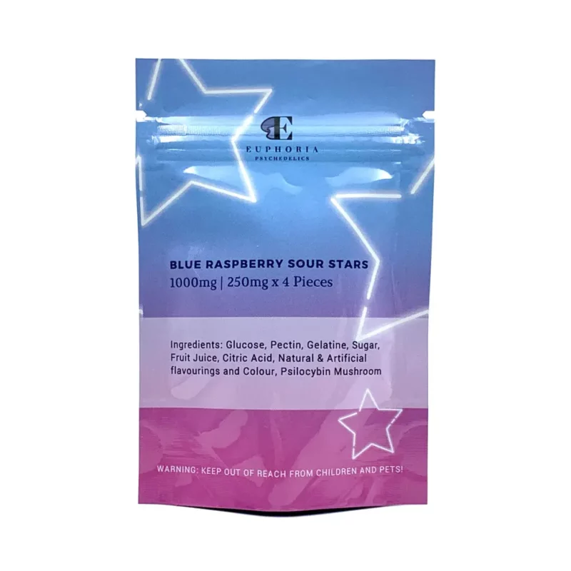 buy Euphoria – Blue Raspberry Sour Stars 1000mg Euphoria – Blue Raspberry Sour Stars 1000mg
